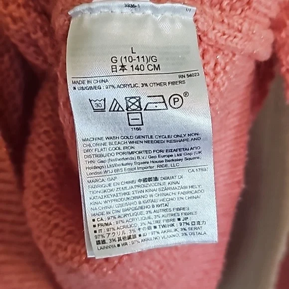 GAP Kids large 10/12 pink sweater - Picture 3 of 4